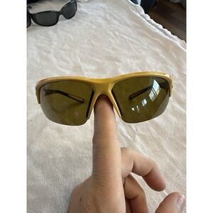 Nike Sport Sunglasses Yellow Black Wrap Running Cycling Shades